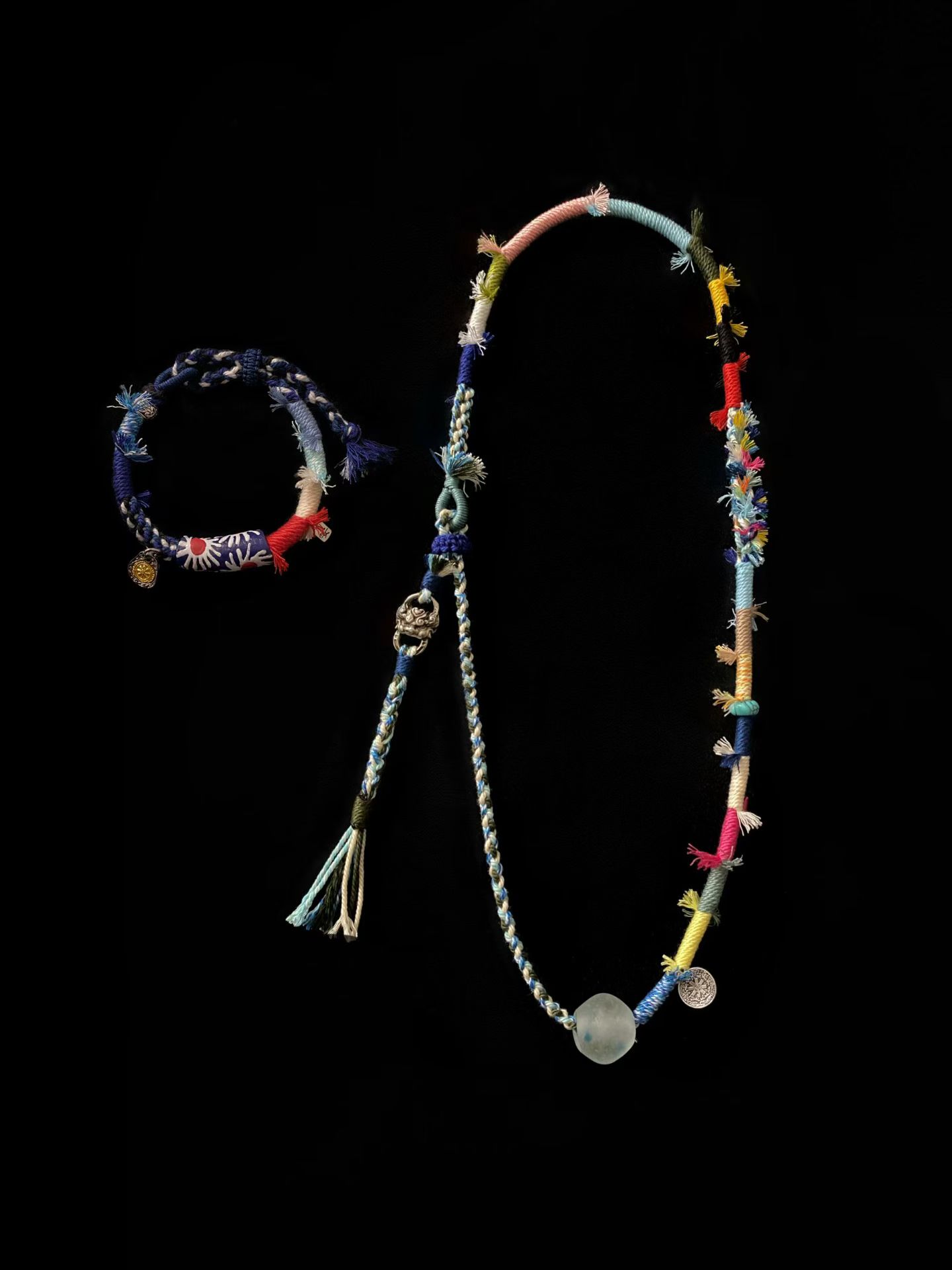 TIRAVA editorial pairing of bracelet and necklace